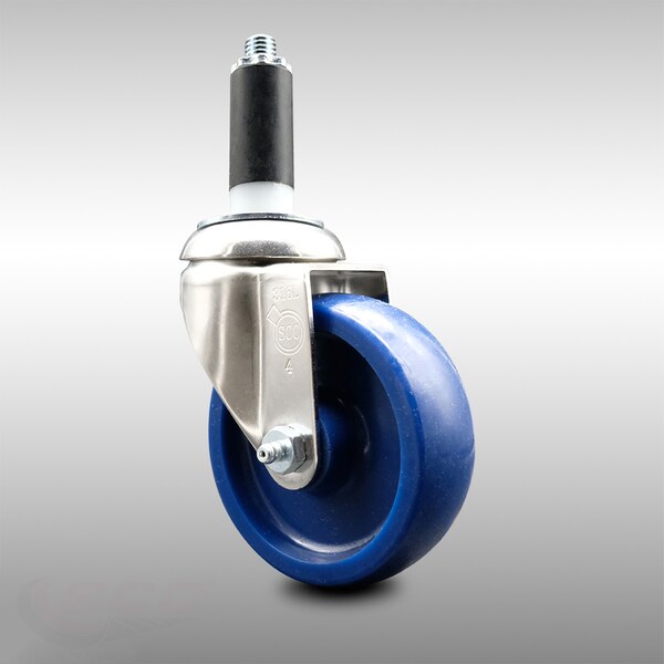 4 Inch 316SS Solid Polyurethane Wheel Swivel 1 Inch Expanding Stem Caster